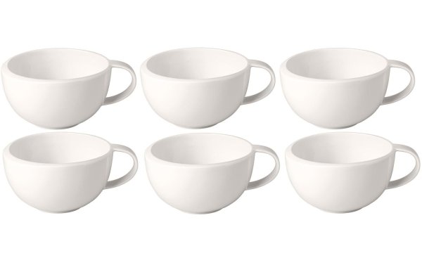 Villeroy & Boch Kaffeetasse New Moon 290 ml, 6 Stück, Weiss