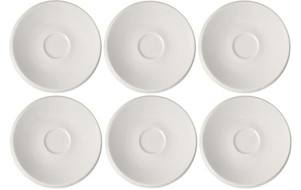 Villeroy & Boch Untertasse New Moon 6 Stück, Weiss