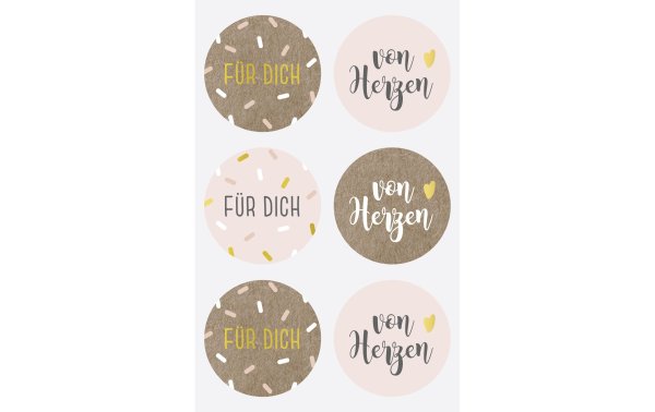 Heyda Motivsticker Für Dich 4 Blatt je 6 Stickern