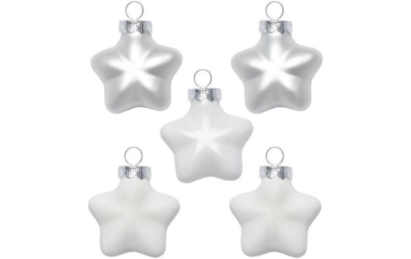 INGES CHRISTMAS DECOR Sterne Just White 4 cm 8 Stück