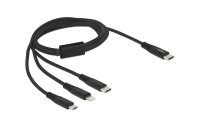 Delock USB-Ladekabel USB C - Lightning/Micro-USB B/USB C 1 m