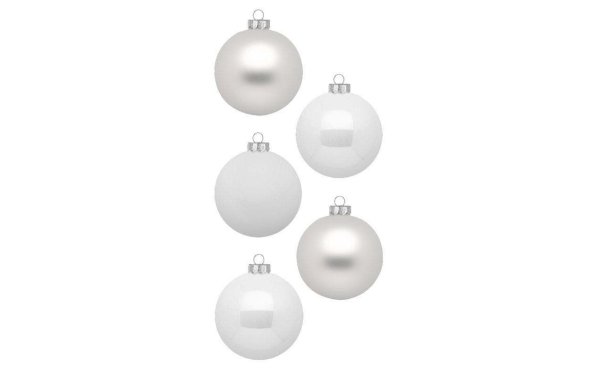 INGES CHRISTMAS DECOR Weihnachtskugel Just White Ø 3 cm 24 Stück