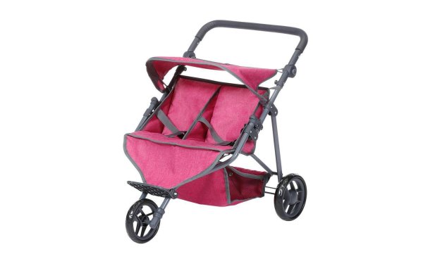 Knorrtoys Zwillingspuppenwagen Duo Pink