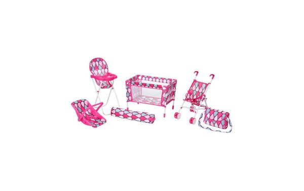 Knorrtoys Puppenzubehör Reiseset 6-teilig Pink