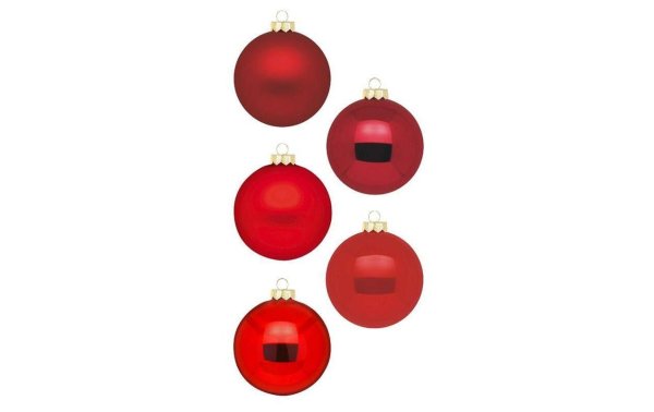 INGES CHRISTMAS DECOR Weihnachtskugel Ruby Red Ø 8 cm 12 Stück