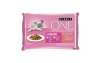 Purina ONE Nassfutter Junior Lachs, 4 x 85 g