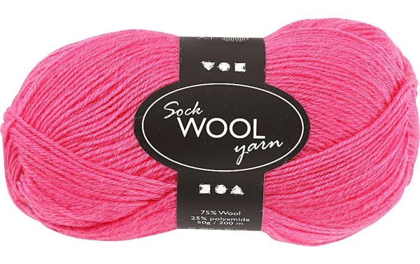 Creativ Company Wolle 50 g für Socken, Pink