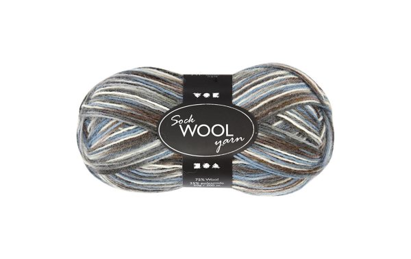 Creativ Company Wolle 50 g für Socken, Blau/Grau