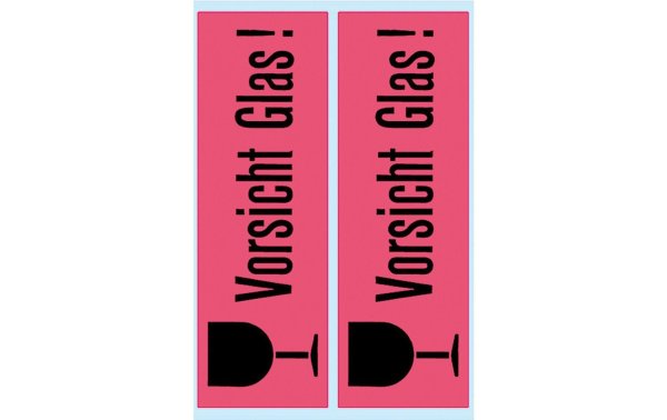 Herma Stickers Text-Etiketten 39 x 118 mm Vorsicht Glas