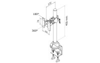 Neomounts by NewStar Tischhalterung FPMA-D965 bis 10 kg – Schwarz