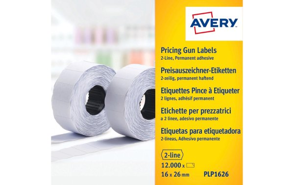 Avery Zweckform Preisauszeichnungsetikett Permanent 26 x 16 mm, 12000 Stück