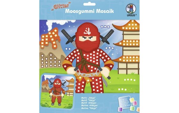 URSUS Moosgummi-Set Glitter Ninja, Mehrfarbig