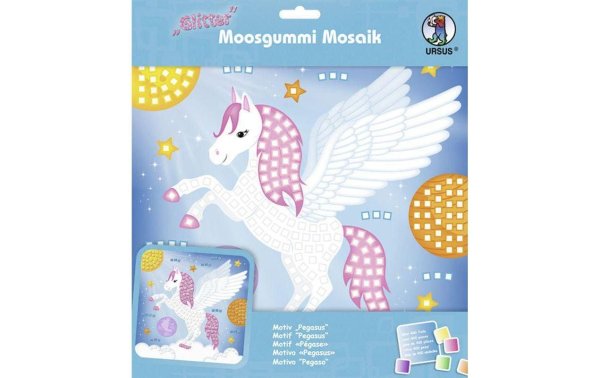 URSUS Moosgummi-Set Glitter Pegasus, Mehrfarbig
