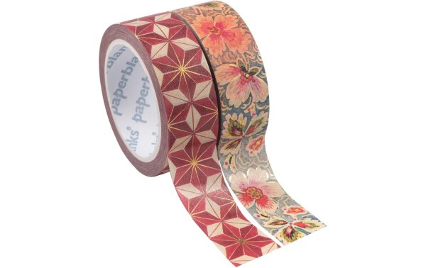 Paperblanks Washi Tape 2 Stk. Hishi/Bukett auf Elfenbein