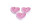Pajoma Teelichter in Herzform Pink, 50 Stk