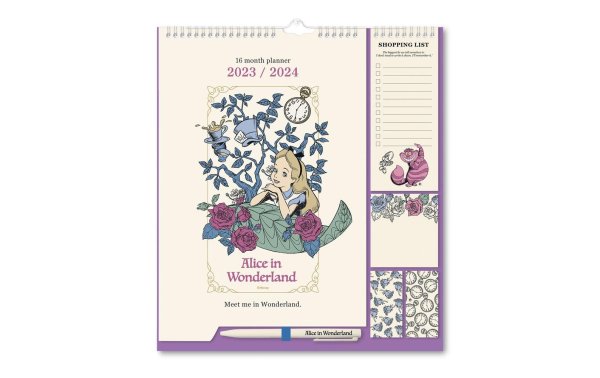TH Wochen-Notizkalender Alice in Wonderland 2024