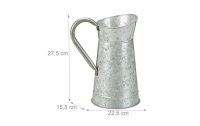 relaxdays Vase Vintage Krug 27.5 cm, Silber