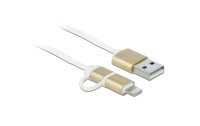 Delock USB 2.0-Kabel USB A - Lightning/Micro-USB B 0.92 m