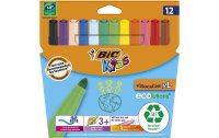 BIC Filzstift Kids Visacolor XL ecolutions 4.5 mm, 12er Set