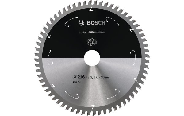 Bosch Professional Kreissägeblatt Standard for Wood 216 x 2.2 x 30 mm, 64 Z