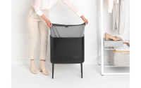 Brabantia Wäschesammler BO Schwarz, 60 l