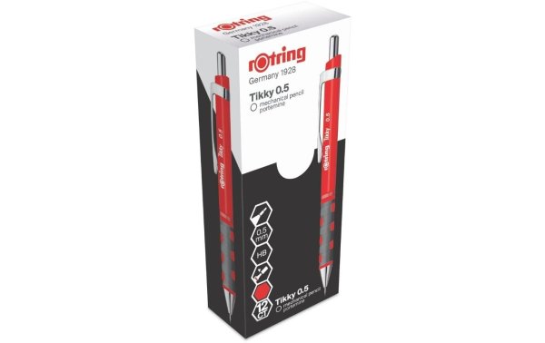 Rotring Minenbleistift Tikky 0.5 mm, Rot