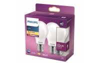 Philips Lampe LEDcla 100W E27 A60 WW FR ND 2PF Warmweiss, 2er-Pack