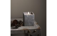 Star Trading LED-Kerze Flamme Cem, 9 x 9 x 11.5 cm, Grau