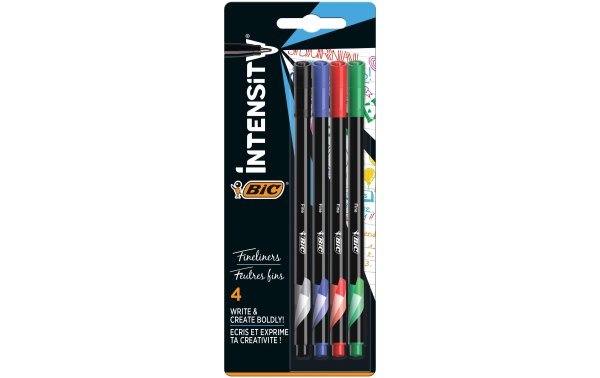 BIC Fineliner Intensity Fineliner 0.8 mm, 4er Set