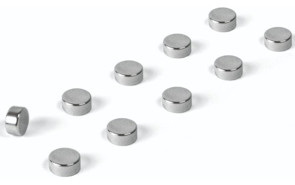 Trendform Haftmagnet Steely Silber, 10 Stück