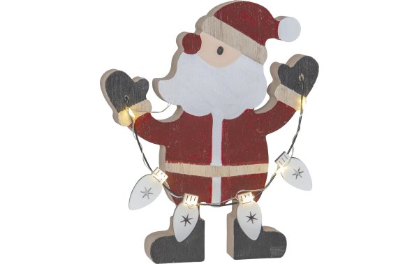 Star Trading LED-Figur Weihnachtsmann Billy, 17 cm, Rot