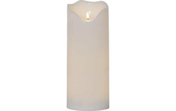 Star Trading LED-Kerze Pillar Flamme Grand Ø 16 x 40 cm, Weiss