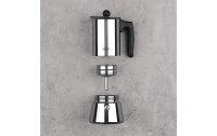 BEEM Espressokocher Espressomaker 4 Tassen, Silber