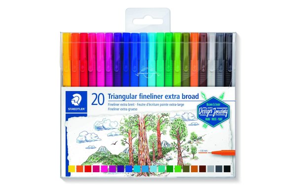 Staedtler Fineliner Triangular extra breit 20 Stück