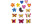 Glorex Moosgummi Sticker Schmetterlinge 27-teilig, selbstklebend