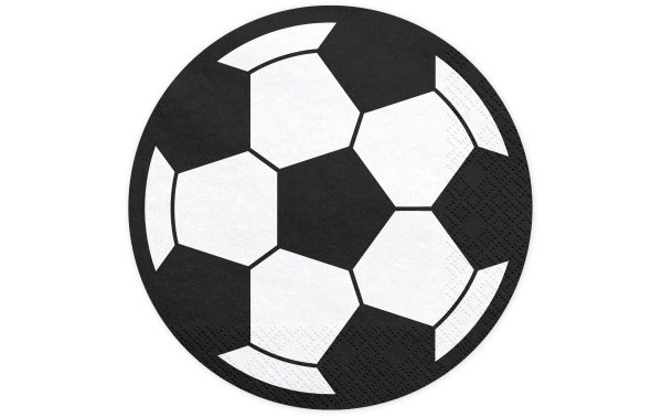 Partydeco Papierservietten Fussball 13.5 cm, 20 Stück