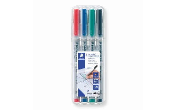 Staedtler Folienstift Lumocolor 315 M 4er-Set, wasserlöslich