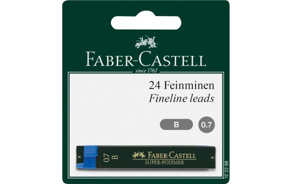Faber-Castell Schreibmine Feinmine Super Polymer 0.7 mm, B, Schwarz