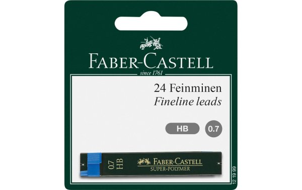 Faber-Castell Schreibmine Feinmine Super Polymer 0.7 mm, HB, Schwarz