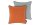 Remember Kissen Peanut 45 x 45 cm, Orange/Grau