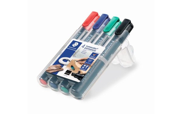 Staedtler Permanent-Marker Lumocolor 350 4er-Set, permanent