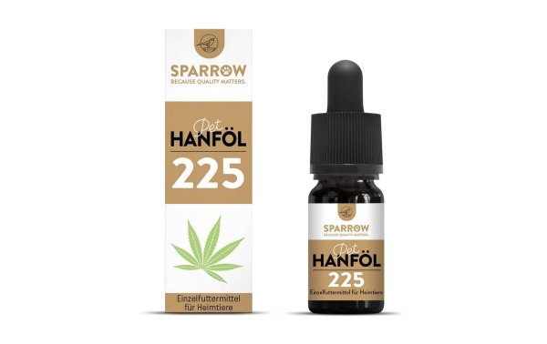 Sparrow Hunde-Nahrungsergänzung Hanföl 225 mit CBD, 10 ml