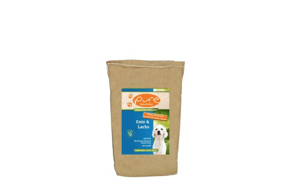 PURE Naturfutter Trockenfutter Supreme Ente & Lachs, 5 kg