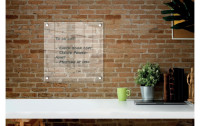 Nobo Acryl-Notiztafel Zur Wandmontage 45 cm x 45 cm, Transparent