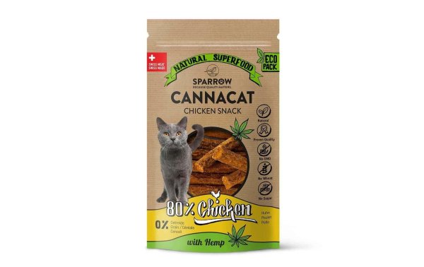 Sparrow Katzen-Snack CannaCat Relax Sticks mit CBD Huhn, 50 g