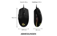 Logitech Gaming-Maus G203 Lightsync Schwarz