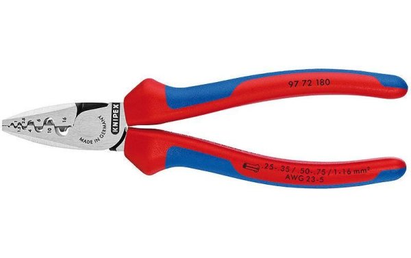 Knipex Crimpzange 180 mm für Aderendhülsen