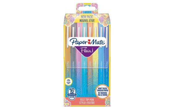 Paper Mate Fineliner Flair Medium Fun 0.7 mm, 16 Stück