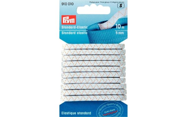 Prym Elastikband Standard 10 m, Weiss