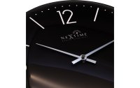 NeXtime Funk-Wanduhr Atomic Ø 35 cm, Schwarz